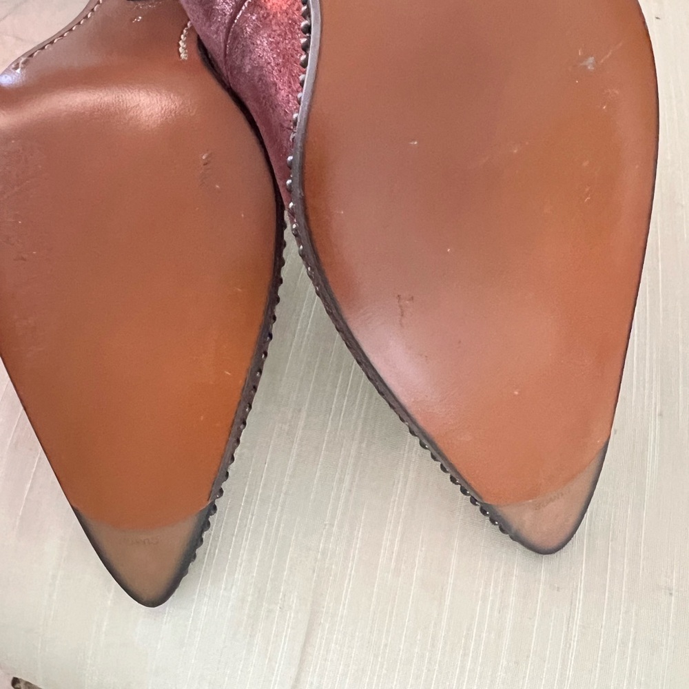 Coach Metallic Wine Pointed-Toe Heels - Picture 4 of 4